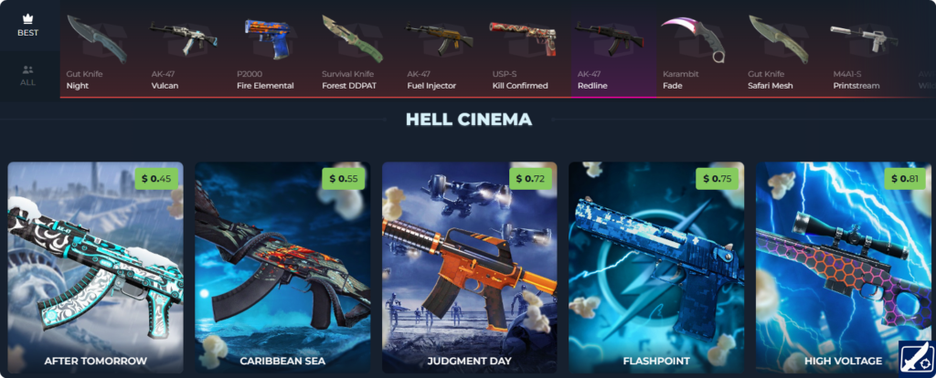 HellTV.Store User Interface - Homepage Screenshot