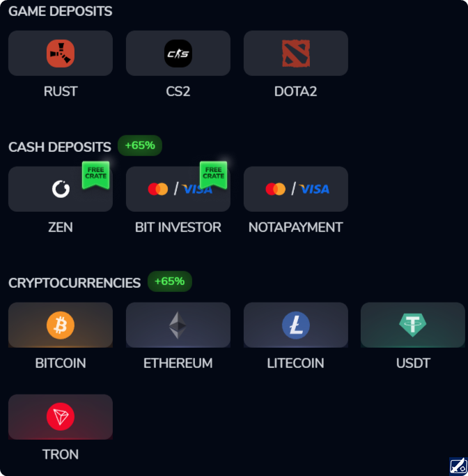 RocketHub.gg Payment Methods – Skins, Cash, Cryptocurrency