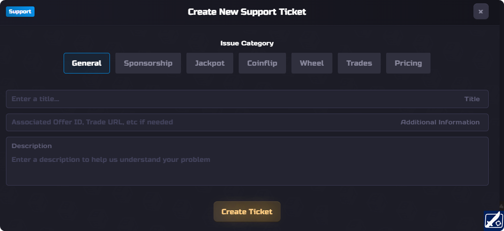 SkinBet Support Contact Form – Reach Out for Assistance via Ticket System