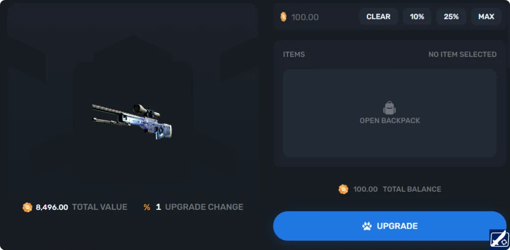 upgrade your cs2 skins skinsluck new upgrader game