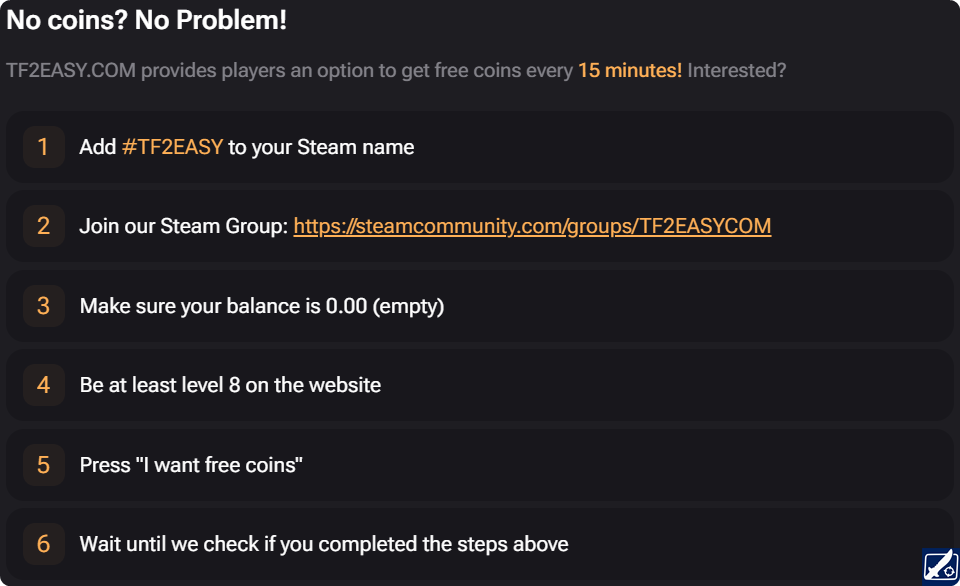 TF2Easy Promo Code SPEASY for 20 Free Coins