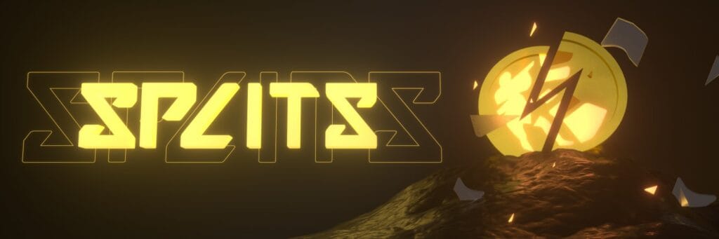 Splits.GG Rust Casino Banner Splits.GG Rust gambling platform banner with gaming elements