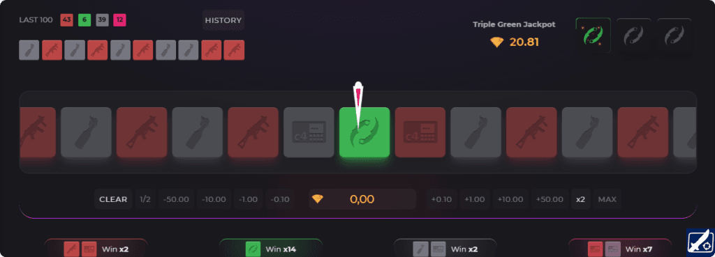 Play Roulette with your Rust and CS2 skins on Skincade Thumbnail for Skincade Roulette game with Rust and CS2 skins